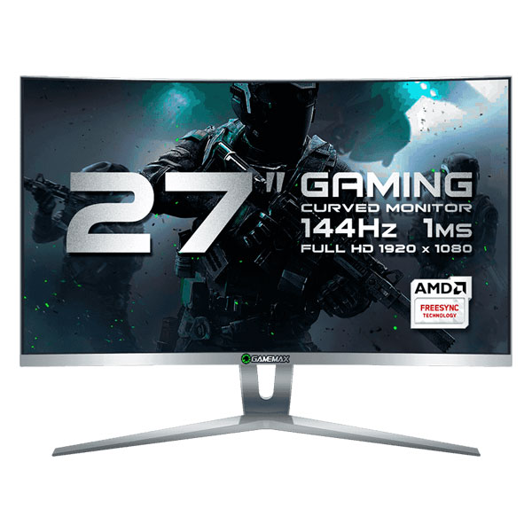 مانیتور گیمینگ 27 اینچ گیم‌مکس مدل GMX27C144 White - پردیس پازار