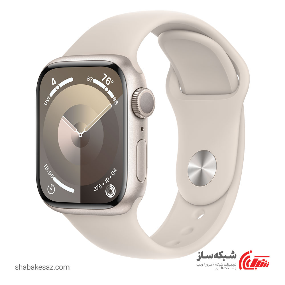 قیمت و خرید اپل واچ سری 9 استارلایت با بند اسپرت سیلیکونی - شبکه ساز