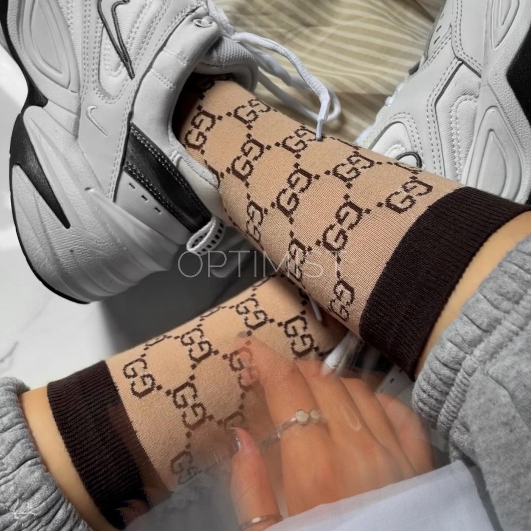 جوراب گوچی ساقدار نخ پنبه فری سایز