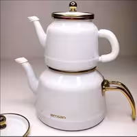 ست کتری قوری ترک emsan  سفید