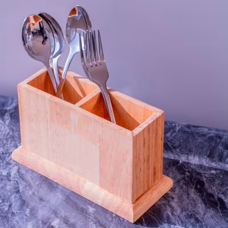 جا قاشقی رو میزی 2 خانه چوبی رابروود 