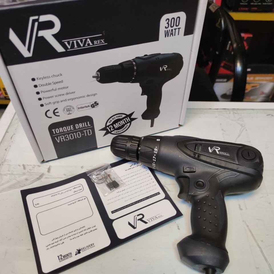 پیچگوشتی برقی2 سرعته ترکمتردار 300 وات ویوارکس VR3010TD