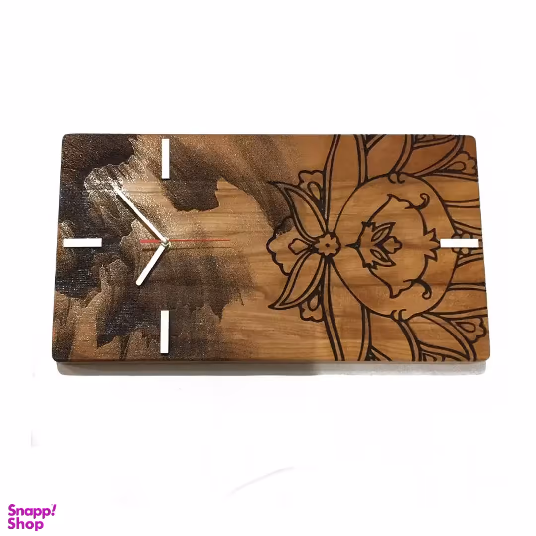 ساعت دیواری چوبی چارگوش (Chargosh) سری چ هوم مدل rc48