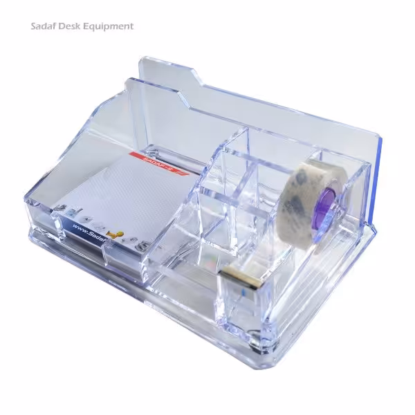 پایه چسب و جاقلمی کریستال صدف