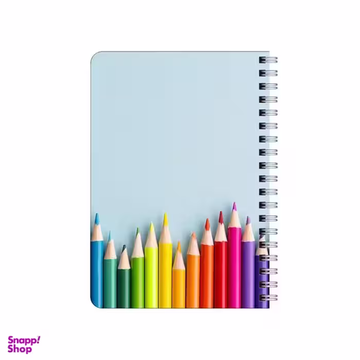 دفترچه یادداشت بامبیلیپ مدل چوبی طرح صف مدادرنگی ها کد 5485371