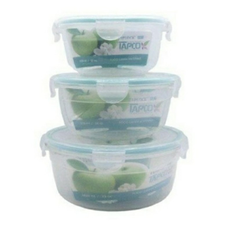 ظرف  گرد 3 تیکه تاپکو مدل سیب