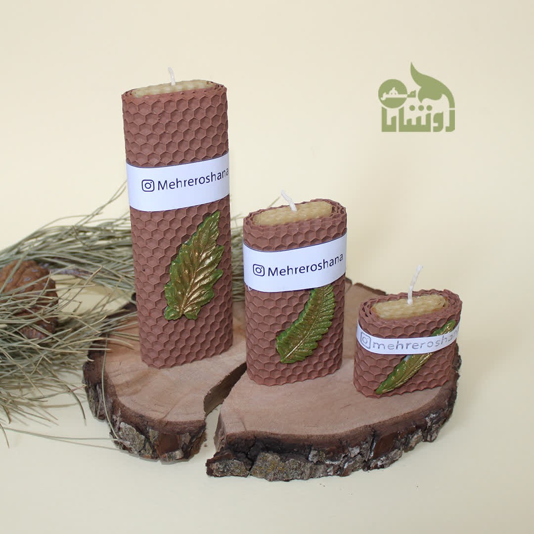بسته سه عددی شمع مومی در سه سایز  