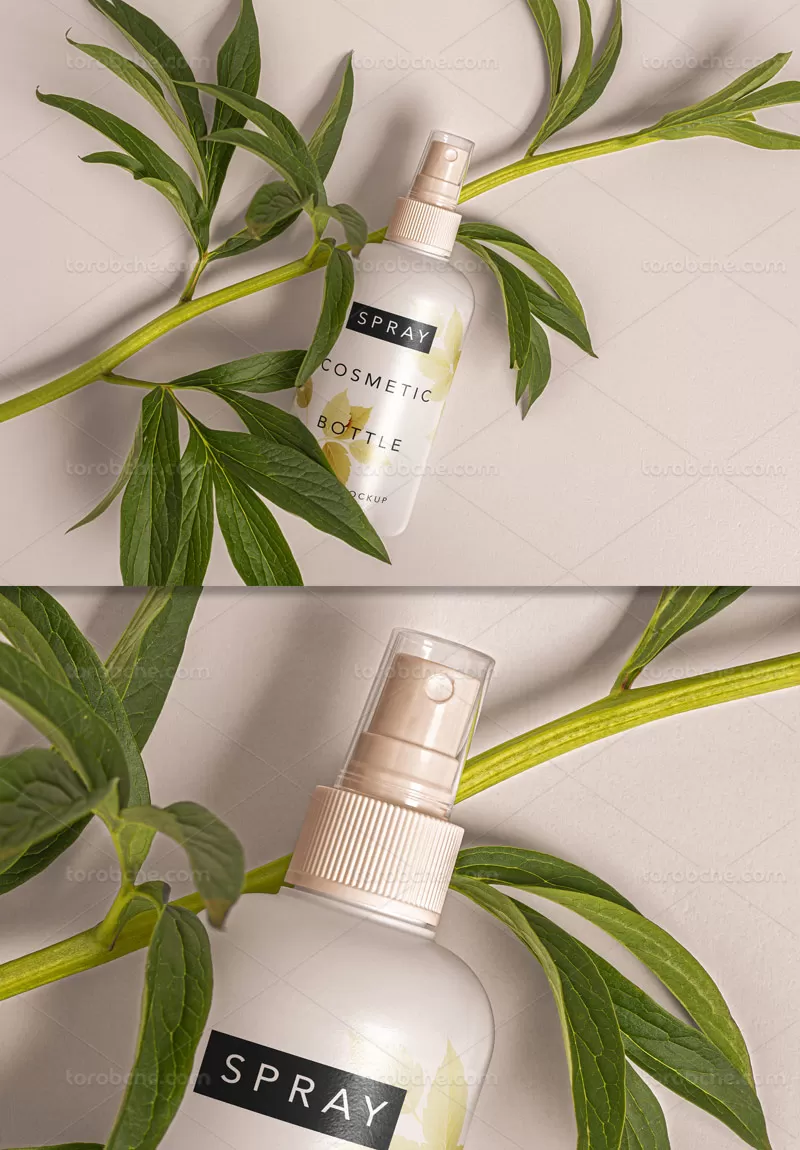 موکاپ بطری لوازم آرایشی | گرافیک با طعم تربچه