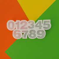 قالب رزین مدل اعداد انگلیسی کد NU-CL1