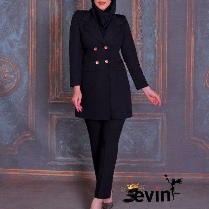مانتو اداری یقه انگلیسی