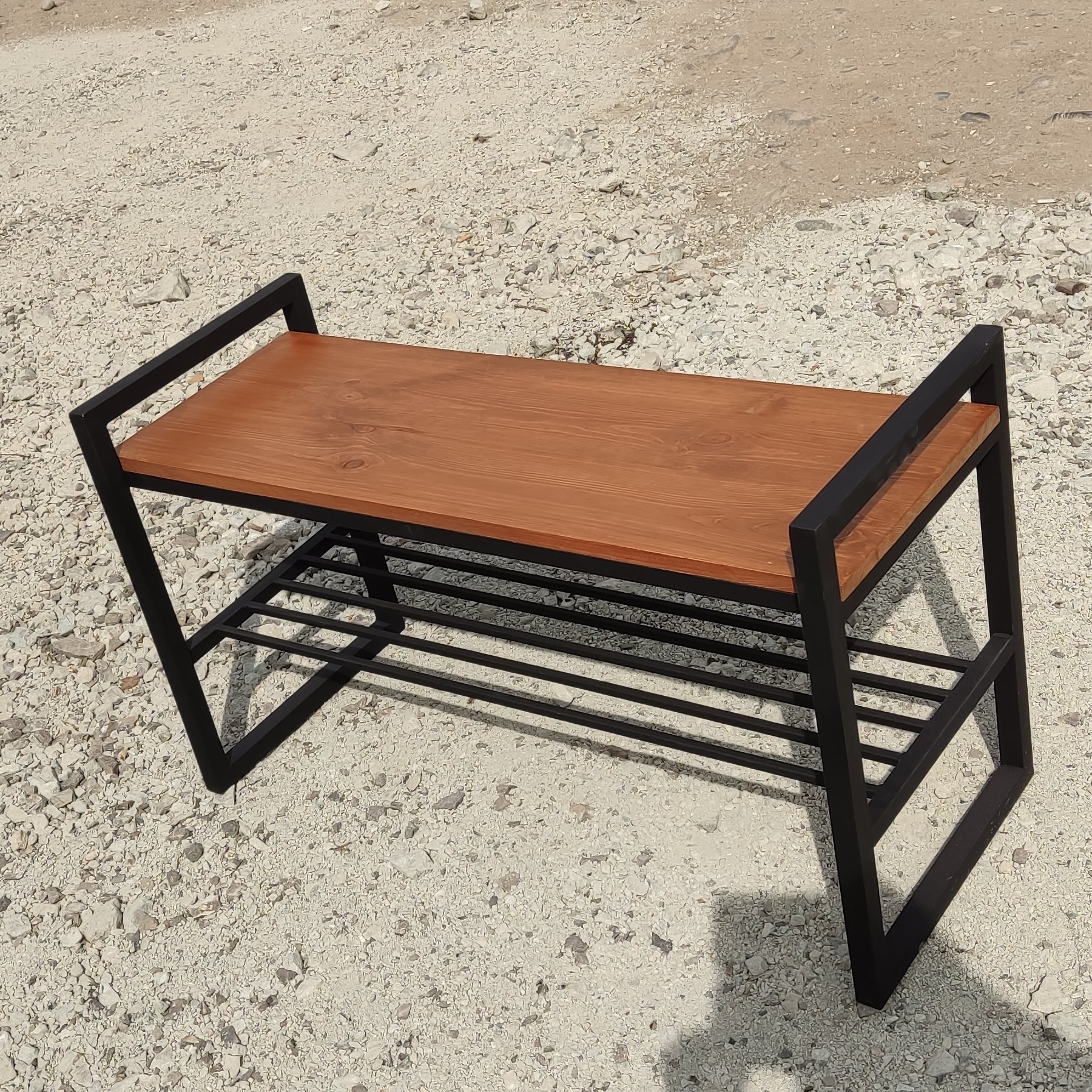 نیمکت چوب و فلز