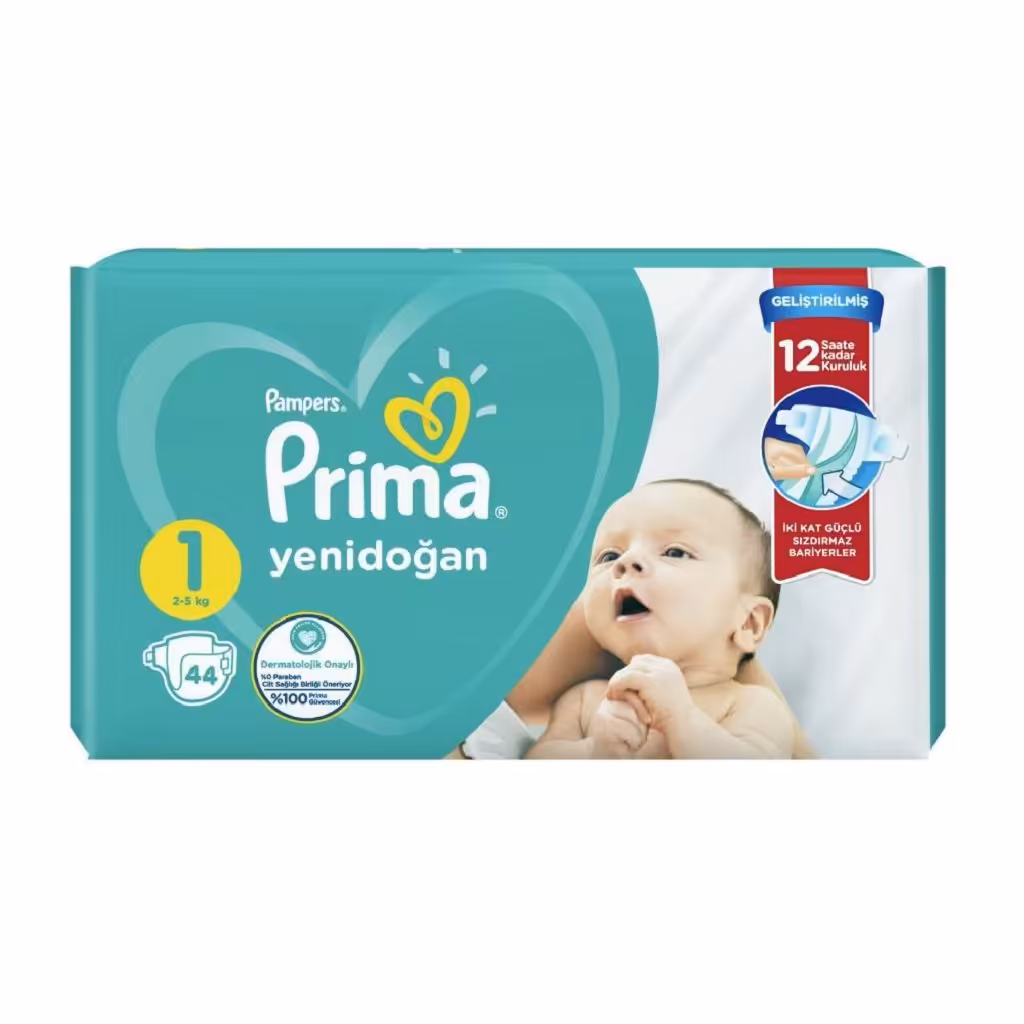 پوشک پریما سایز 1 بسته 44 عددی Pampers