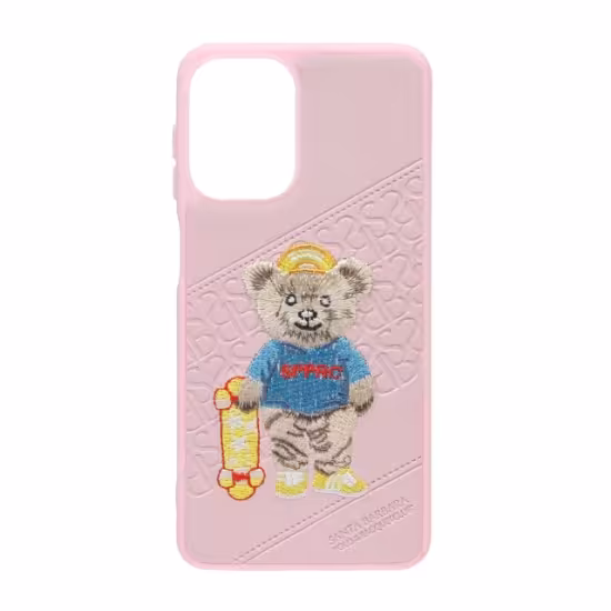 قاب گوشی خرسی گلدوزی طرح چرم برای Samusng A12/F12/M12 کد 88