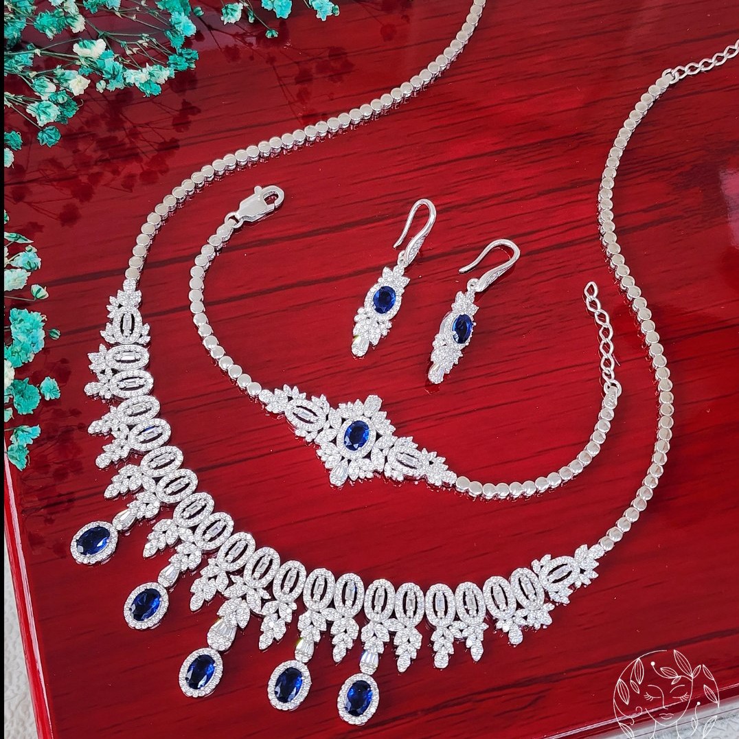 سرویس نقره 925 عیار با روکش طلای سفید 