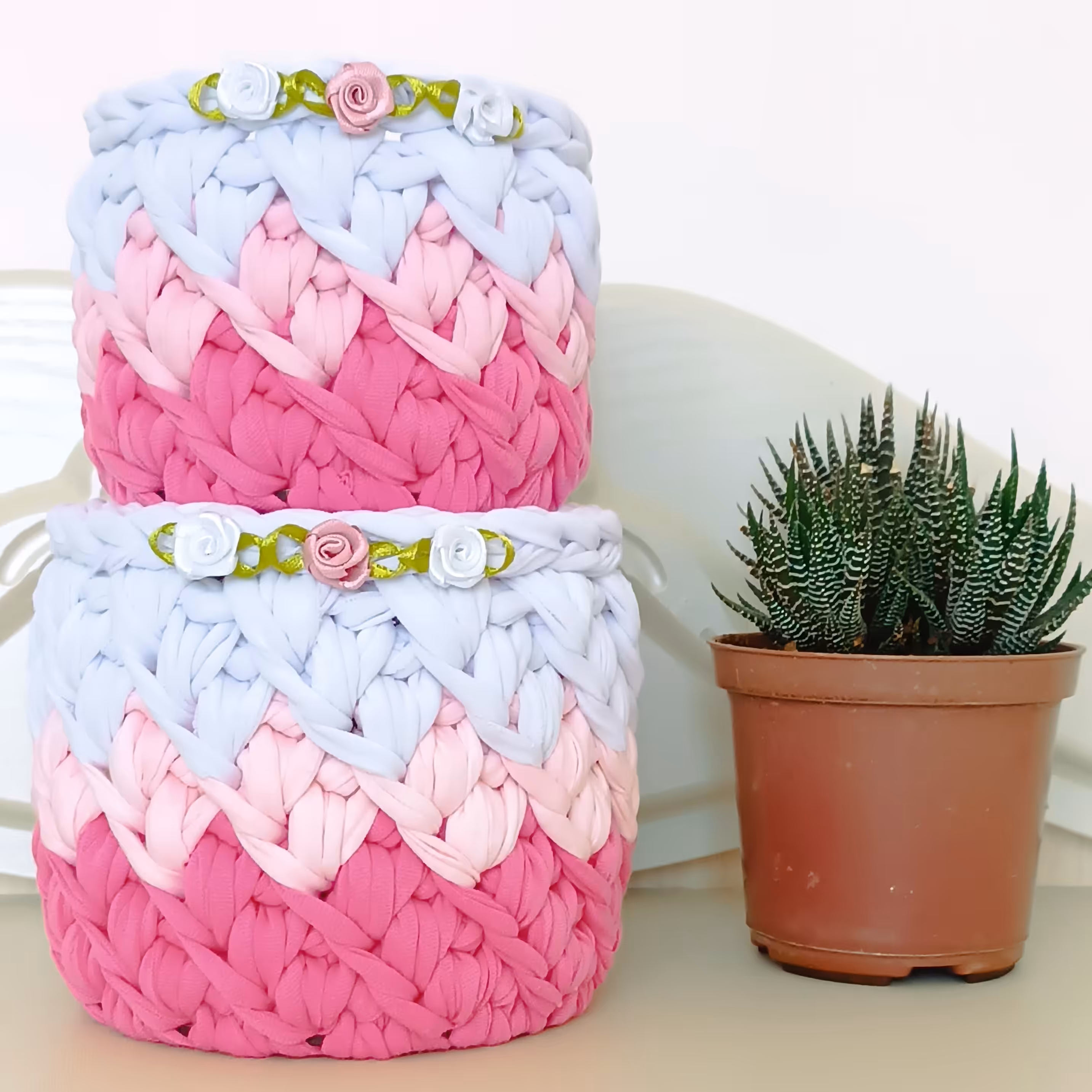 سبد تریکو ست دوتایی جابرسی و جامدادارایشی