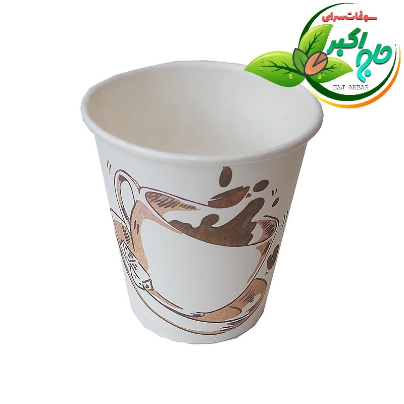 لیوان کاغذی یکبارمصرف 90cc بسته 50عددی مدل شات قهوه کد 0045