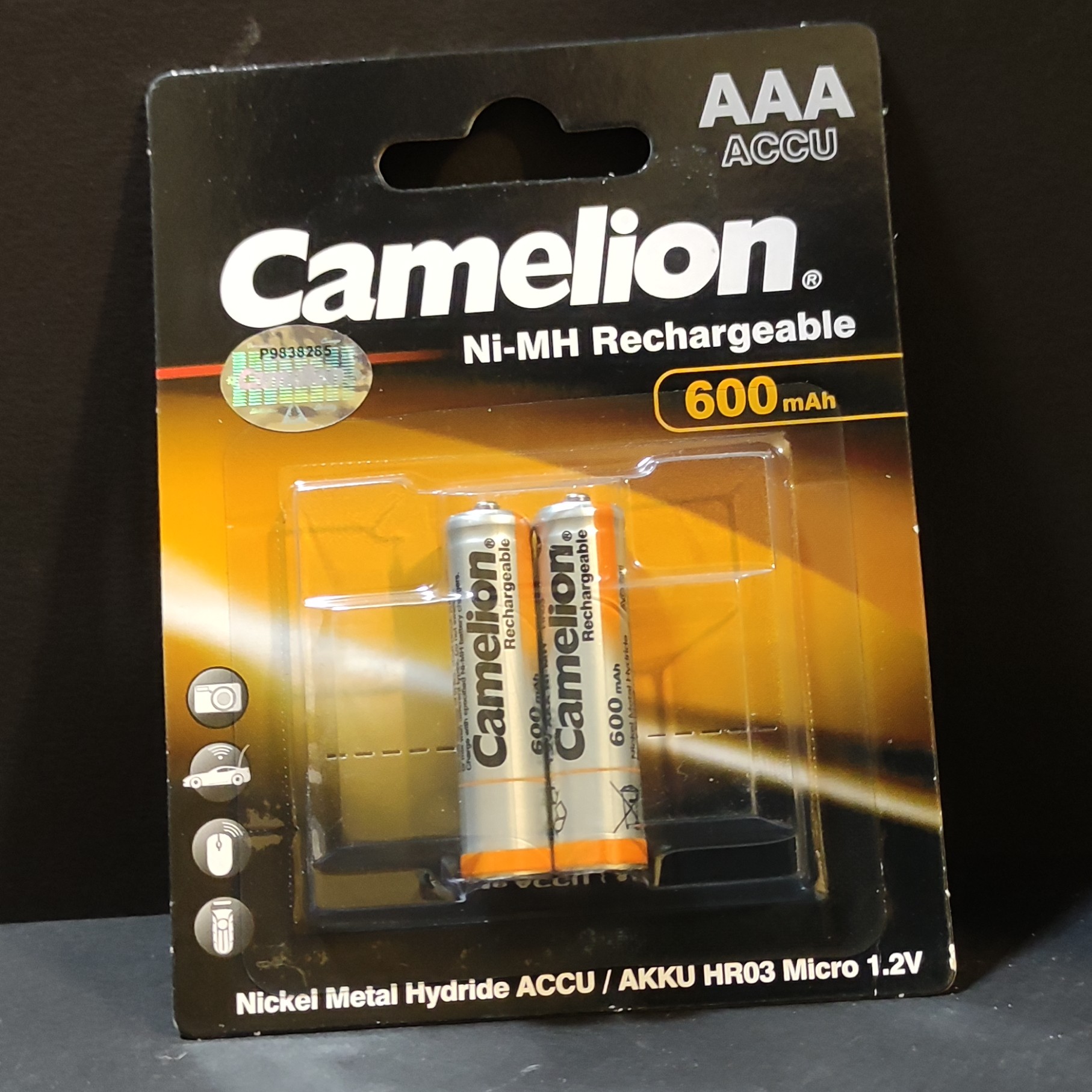 باتری نیم قلمی شارژی 600 میلی آمپر کملیون