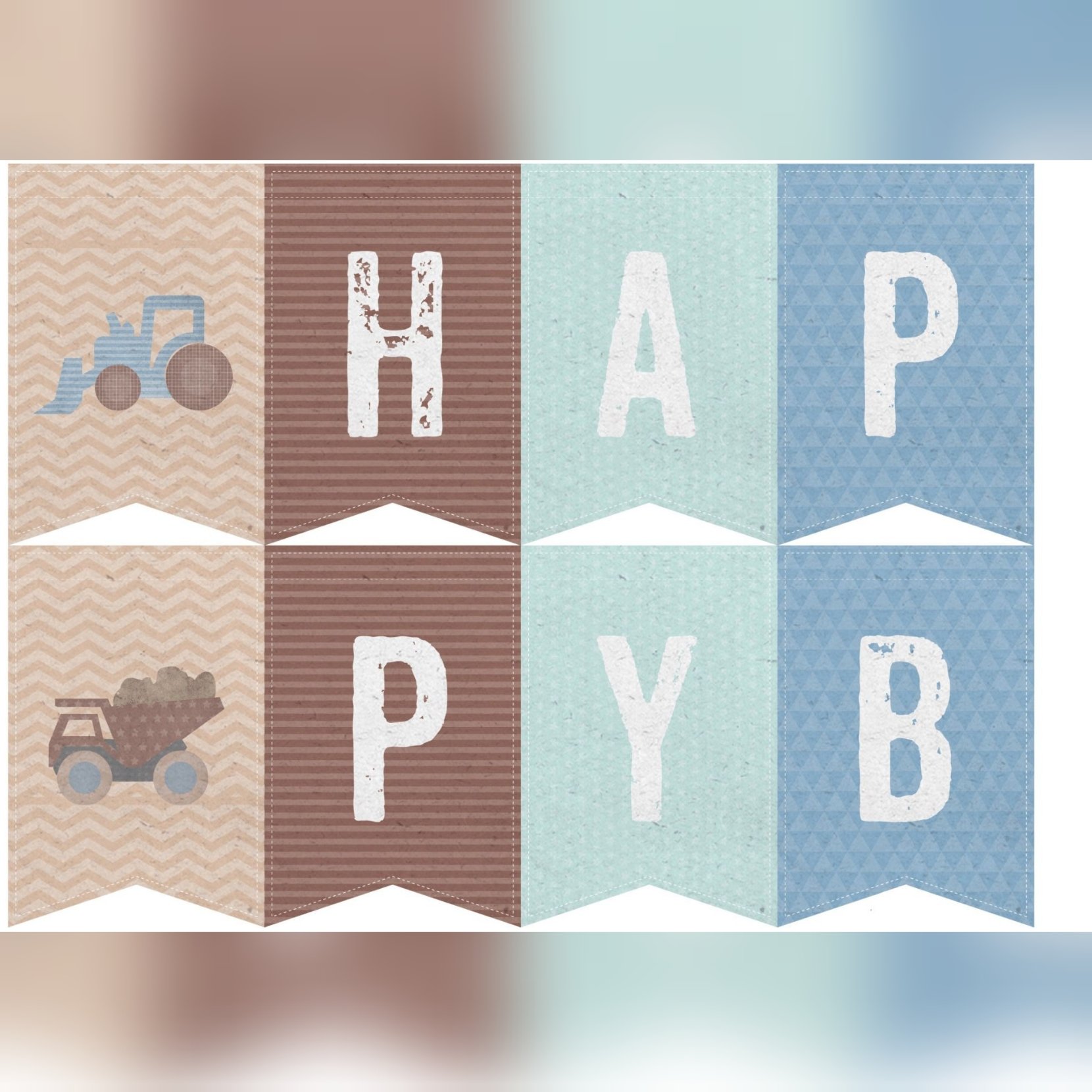 تم تولد ماشین سنگین و کامیون: ریسه happy birthday سایز a3