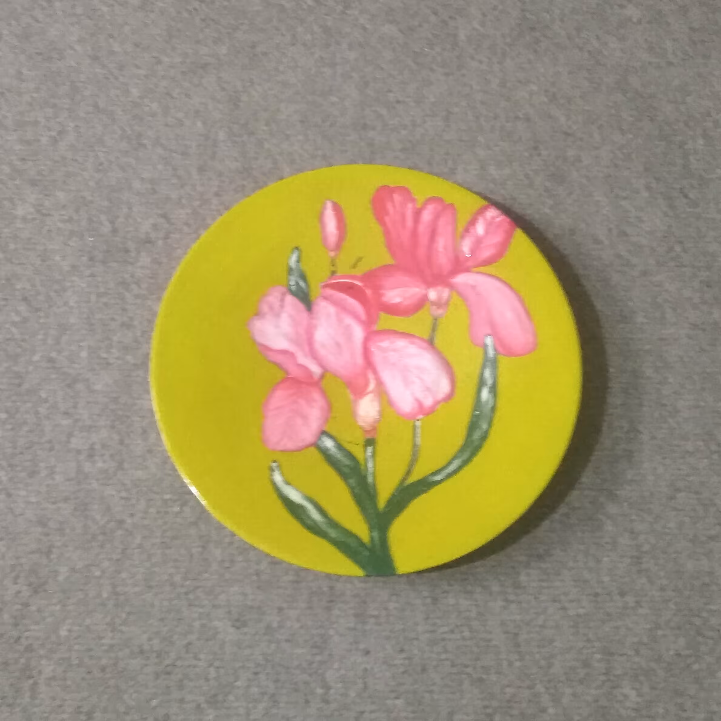 نقاشی سفال گل قرمز