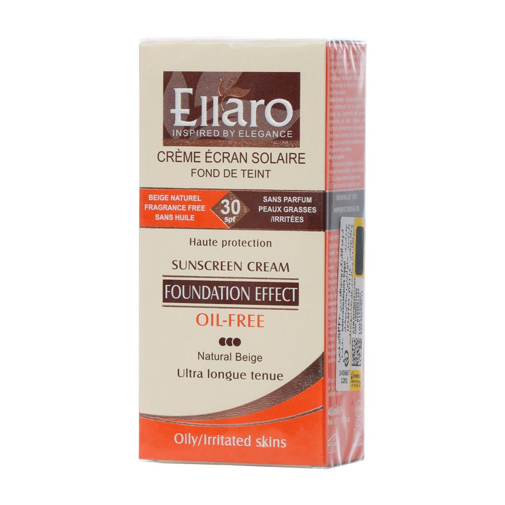 کرم ضد آفتاب برنزی بژ طبیعی فاقد چربی SPF30  الارو 40 میلی لیتر