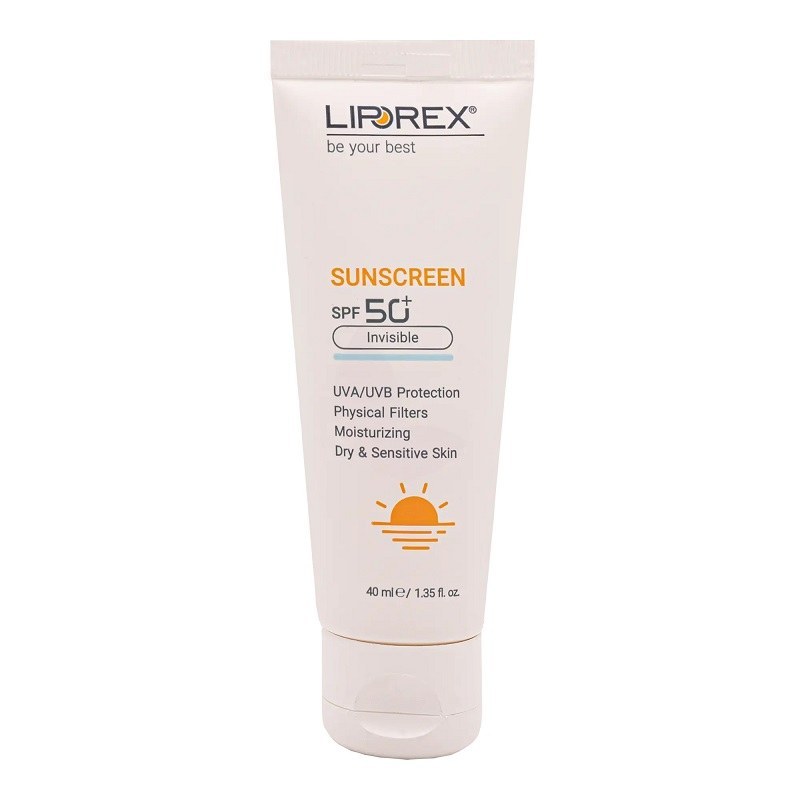 کرم ضد آفتاب پوست خشک و حساس لیپورکس (Liporex) بی رنگ
