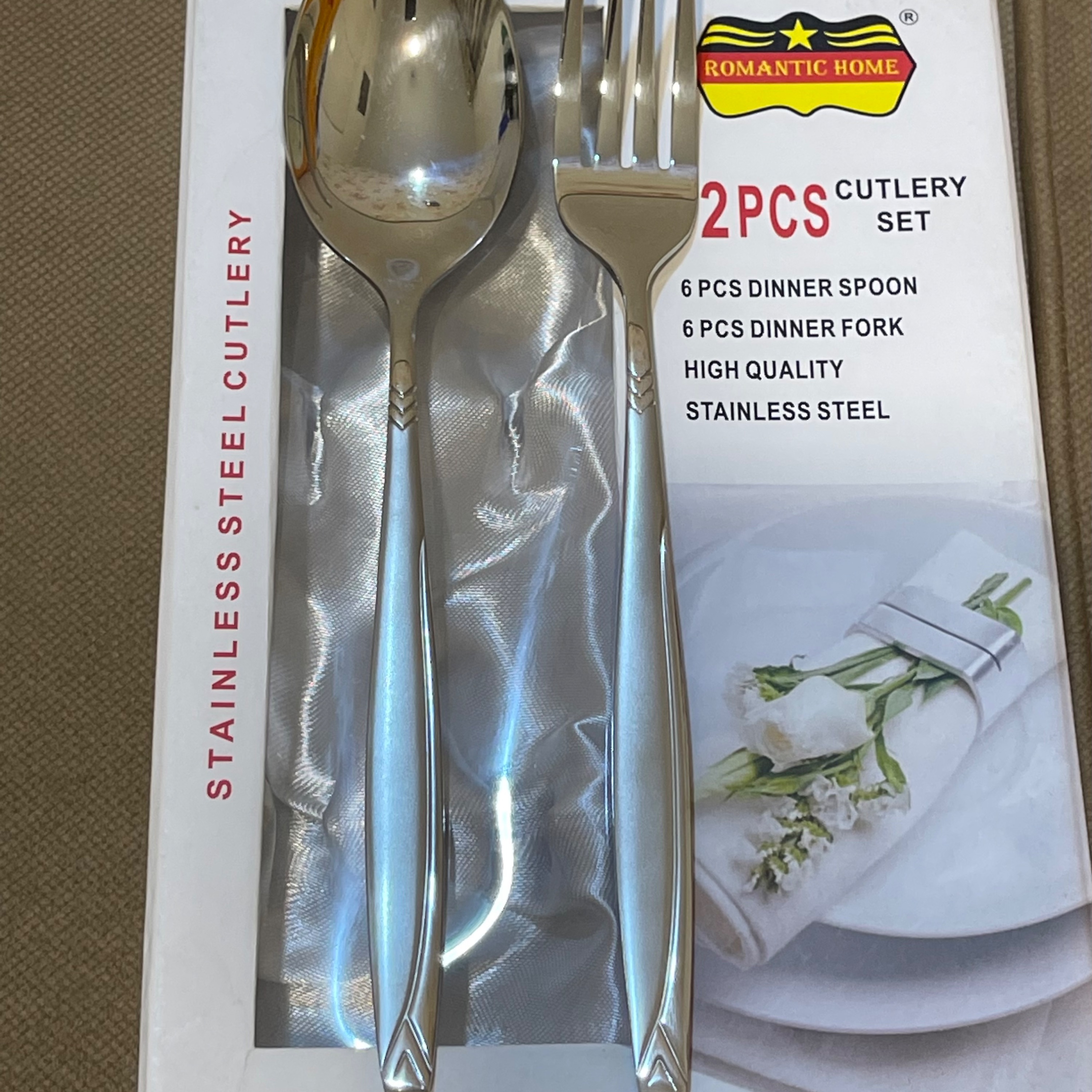 قاشق چنگال استیل سه میل استیل نگیر