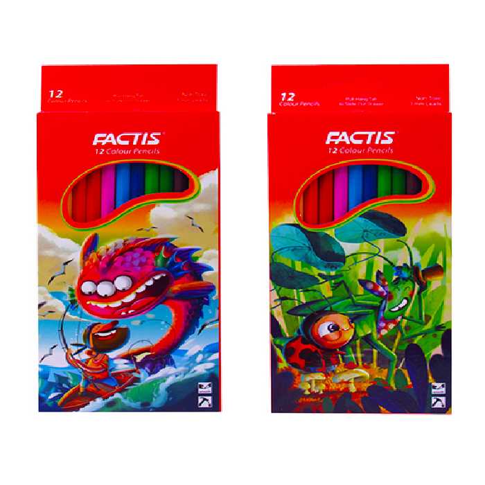 مدادرنگی  مقوایی  فکتیس 12 رنگ
