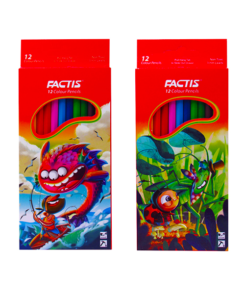 مدادرنگی  مقوایی  فکتیس 12 رنگ