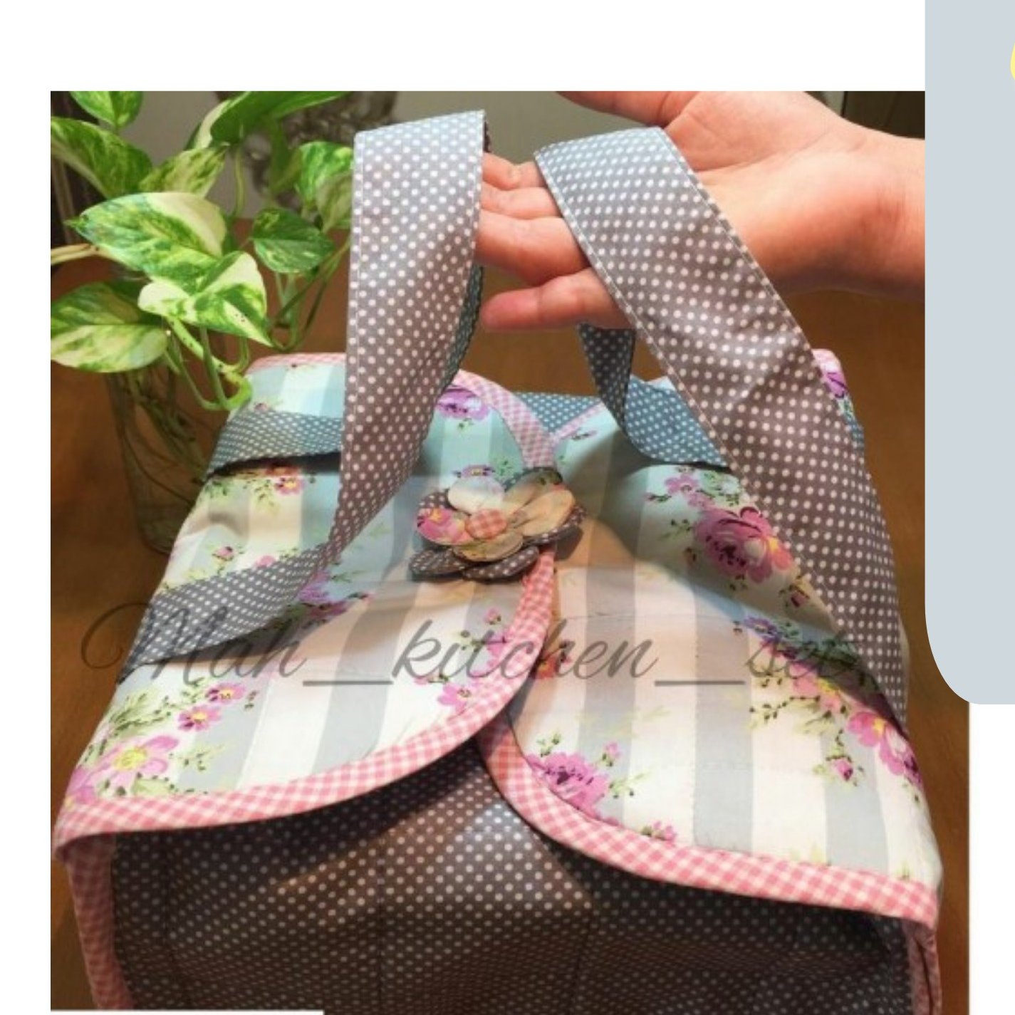 کاور قابلمه مسافرتی مخصوص حمل و گرم نگه داشتن غذا جنس کتان نخ