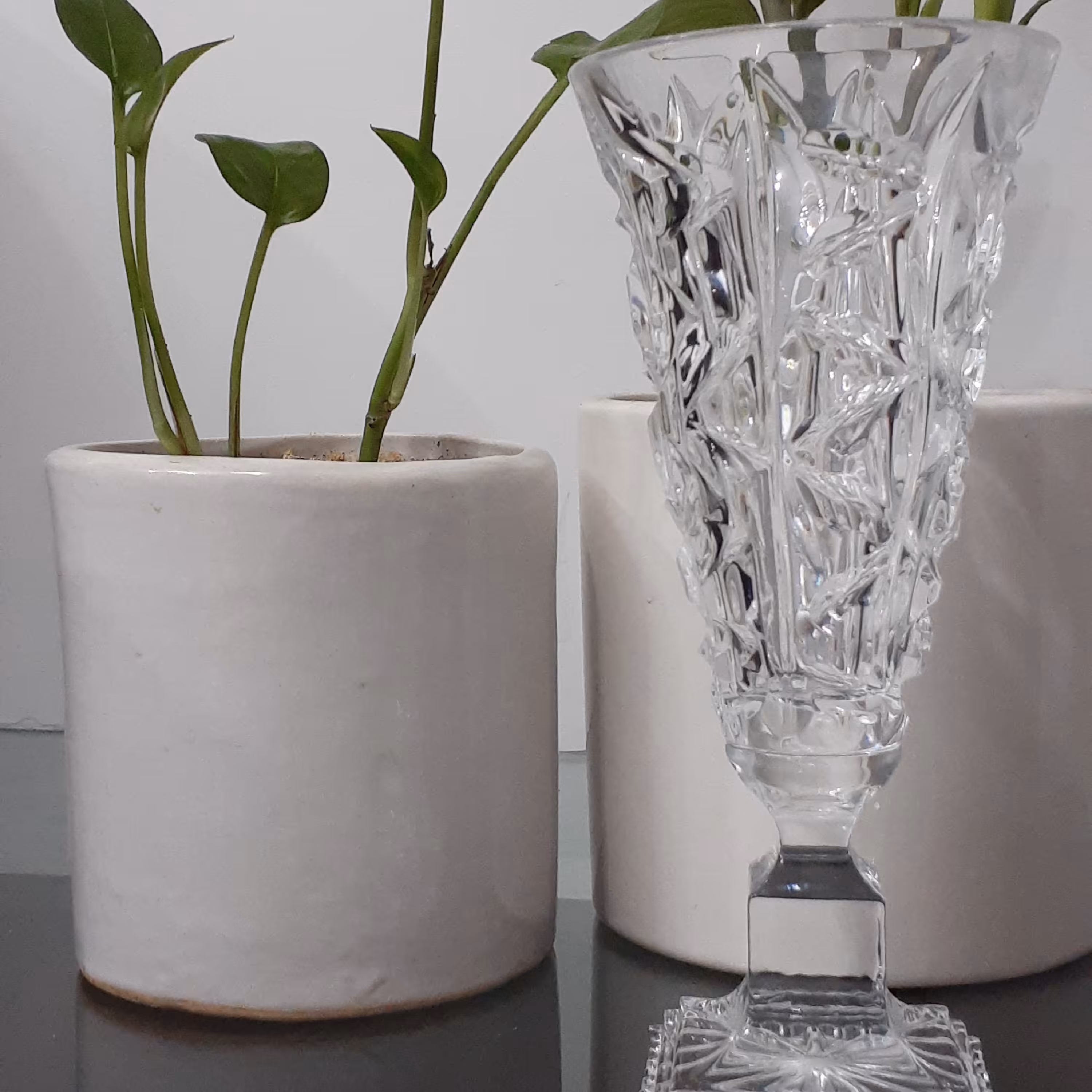 شمعدونی جفت کریستال