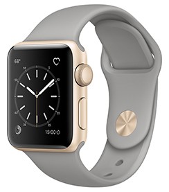 ساعت هوشمند اپل سری 2 مدل 38mm Gold Aluminum Case with Concrete Sport Band