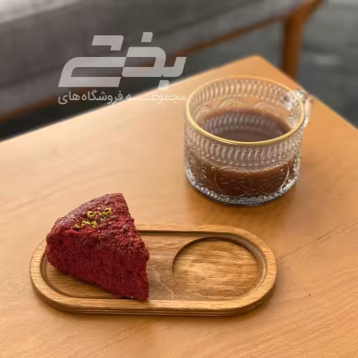 زیرلیوانی چوبی طرح بیضی