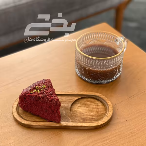 زیرلیوانی چوبی طرح بیضی