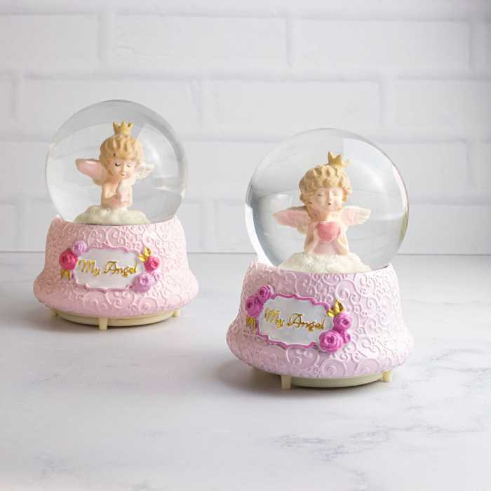 گوی موزیکال پمپی فرشته صورتی هاکان مد کد A10