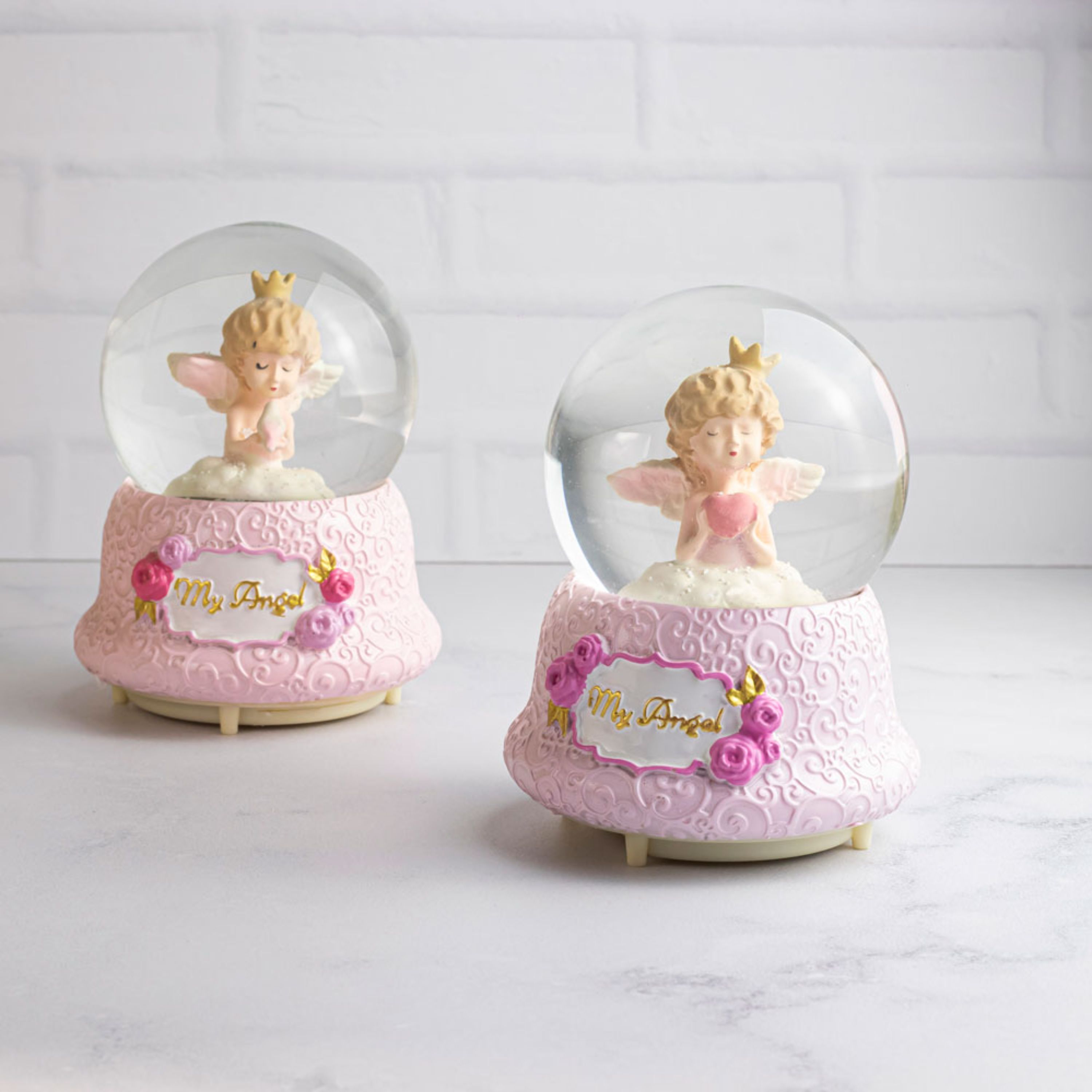 گوی موزیکال پمپی فرشته صورتی هاکان مد کد A10