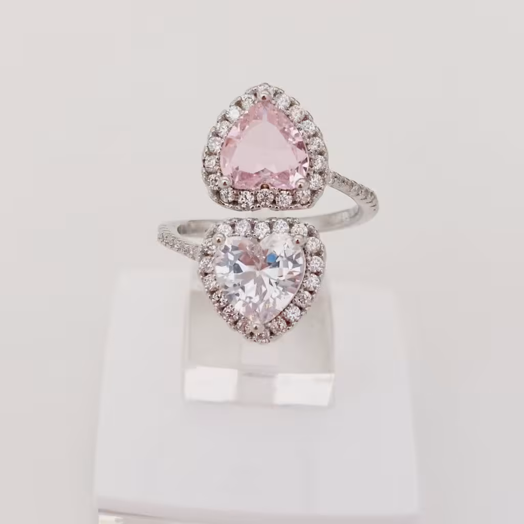 انگشتر کد10551طرح جواهر.نگین اتمی.آبکاری طلا.سایزبندی کامل.رنگ ثابت.ضدحساسیت