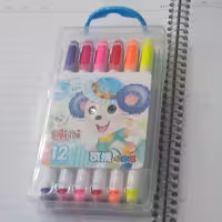 ماژیک دوازده رنگ مدل206  ماژیک طلقی 12رنگ  ماژیک12رنگ   ماژیک 12رنگ