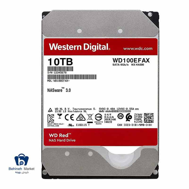 هارد اینترنال وسترن دیجیتال مدل Red ظرفیت 10 ترابایت