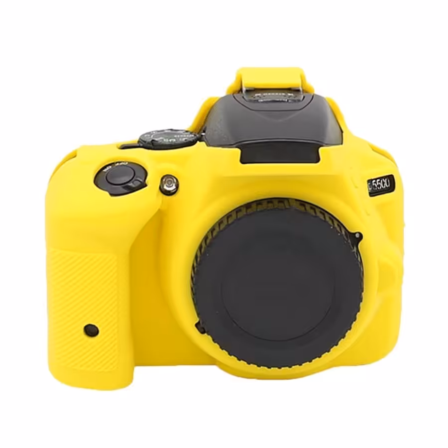 کاور سیلیکونی نیکون Silicon cover of Nikon camera D5500 رنگ زرد