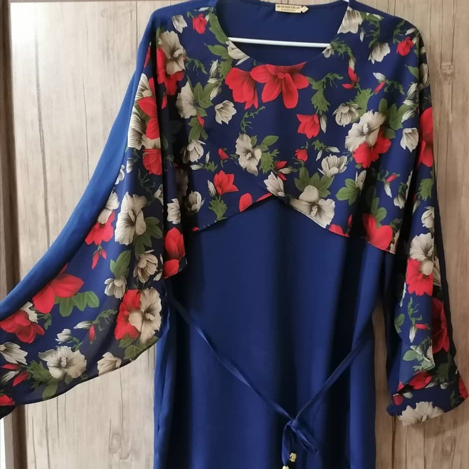 شومیز حریر سورمه ای