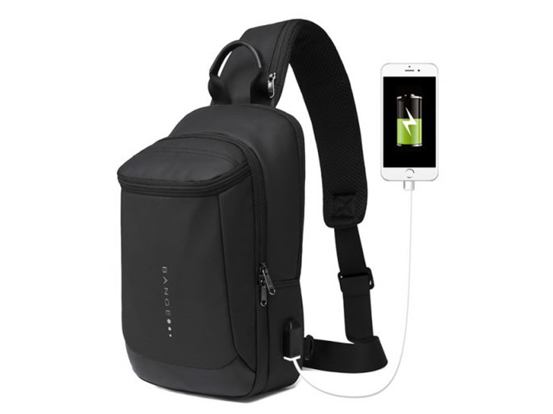 کوله تک بند ضد آب یو اس بی دار بنج Bange BG-1910 crossbody bag