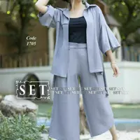 ست اسپرت زنانه مدل رازقی رنگ طوسی برند SET