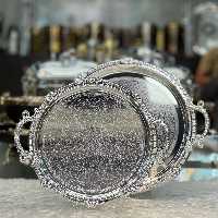 سینی گرد استیل 2تیکه اماراتی