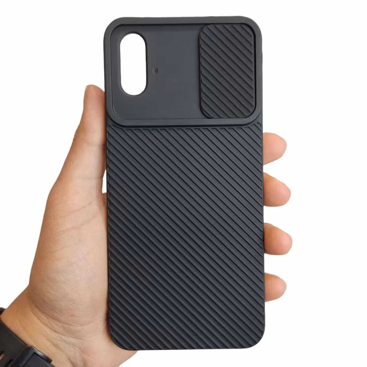 قاب سیلیکونی محافظ لنز دار گوشی ردمی 9A - سورمه-ای