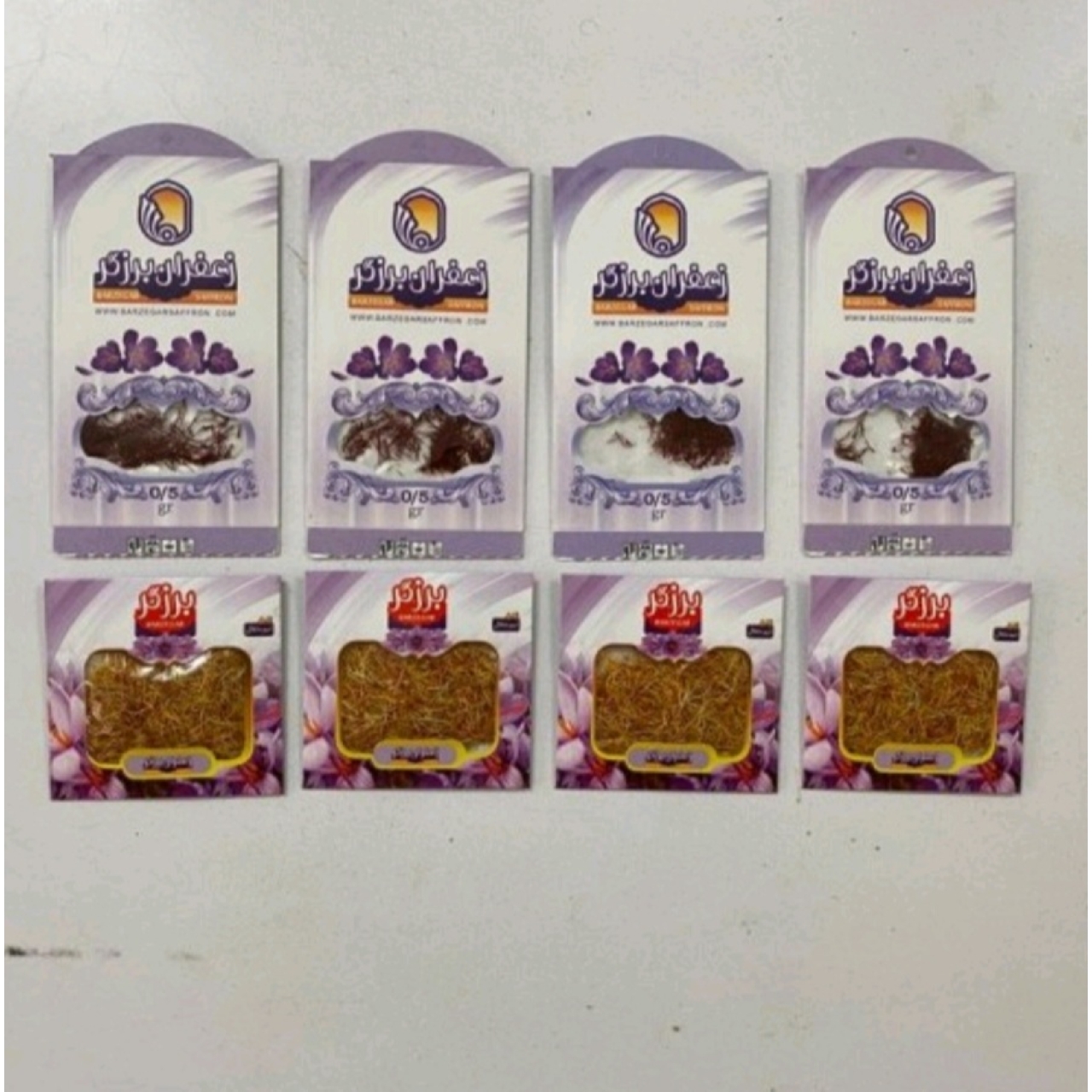 پک 8 عددی کنجه نیم مثقالی و زعفران نیم گرم صادراتی آقای عطار