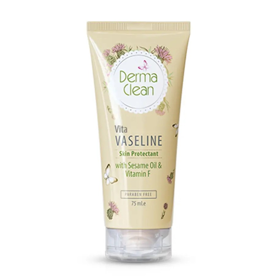 وازلین ویتامینه حاوی روغن کنجد و ویتامین F درماکلین 75 میلی لیتر