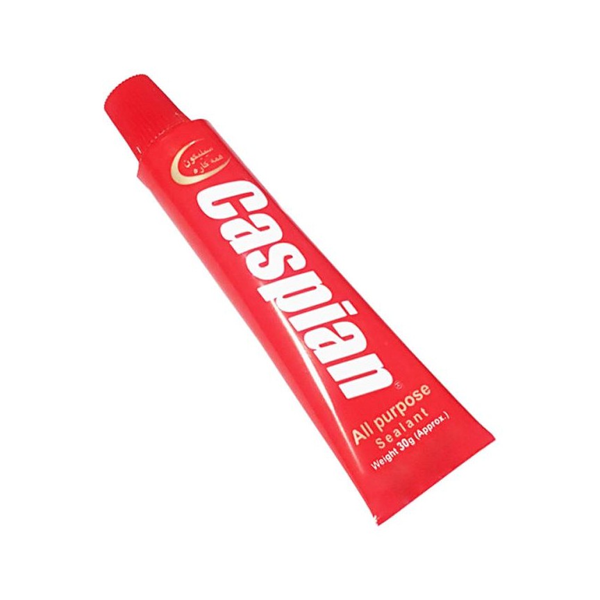 بسته 12 عددی چسب کاسپین سیلیکون شفاف 30 گرمی شفاف  مخصوص آکواریوم 