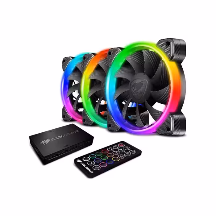 خنک کننده بادی کیس کوگر مدل Vortex RGB HPB 120 بسته سه عددی