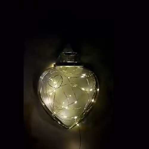 گلدان شیشه ای دیواری قلبی