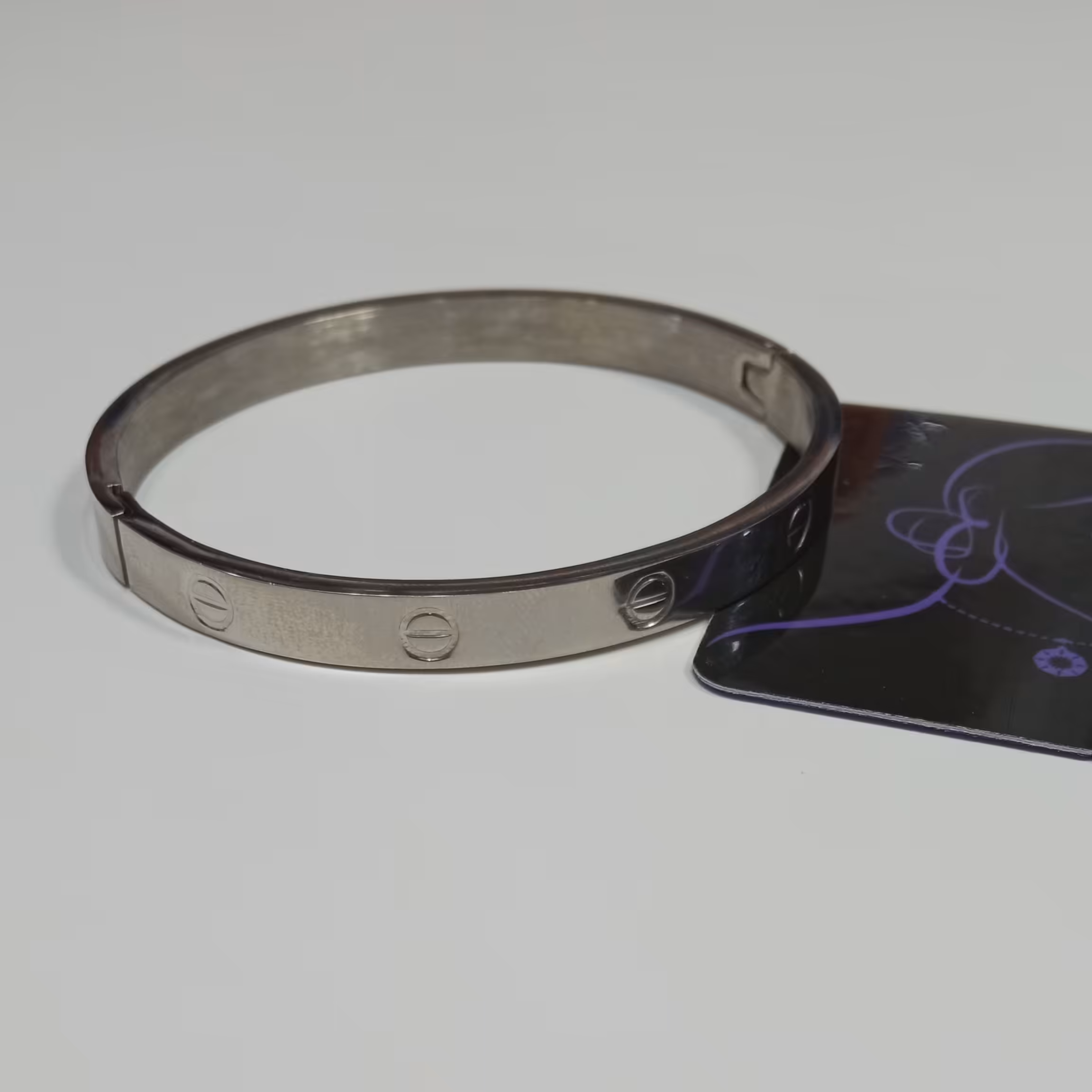 دستبند النگویی نقره ای